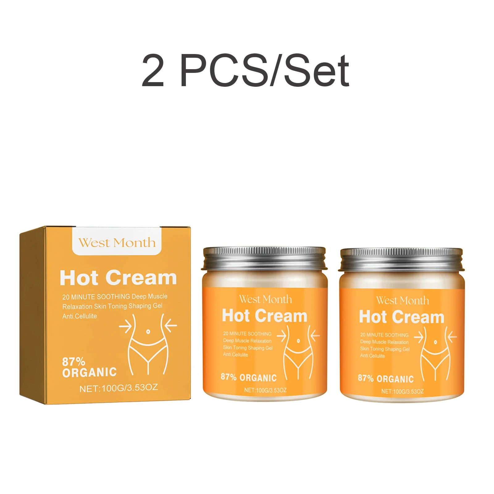 West Month Firming Body Cream Tightens Skin Boosts Elasticity Lightens Fine Lines Hydrates and Moisturizes Brightens Skin Tone