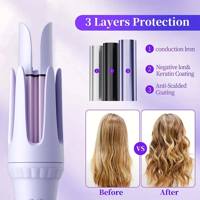 Hair Curling Iron 32mm Curler Wand Professional Curly Tongs Ceramic Electric Salon Styling Tool Small Crimping Iron Halalzen