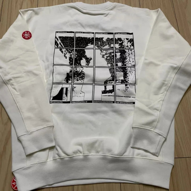 Winter CAVEMPT Hoodies Fashion Street Flower Letter Logo Print Black Hoody Oversized Casual Loose Men Women Hooded Sweatshirts