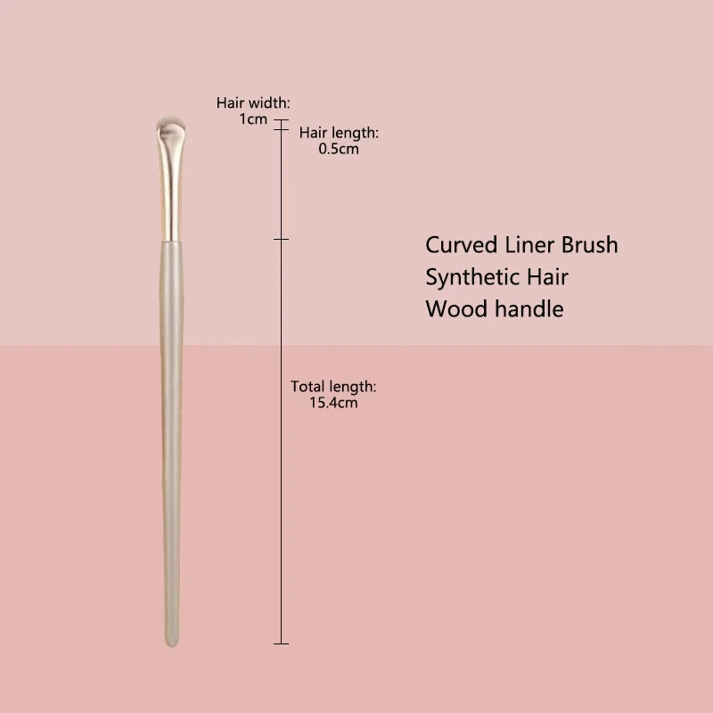 1pc Curved Eye Liner Make Up Brushes Precision Eyeliner Makeup Brush Eyelid Aegyo Sal Sharp Thin Small Eye Cosmetic Tools