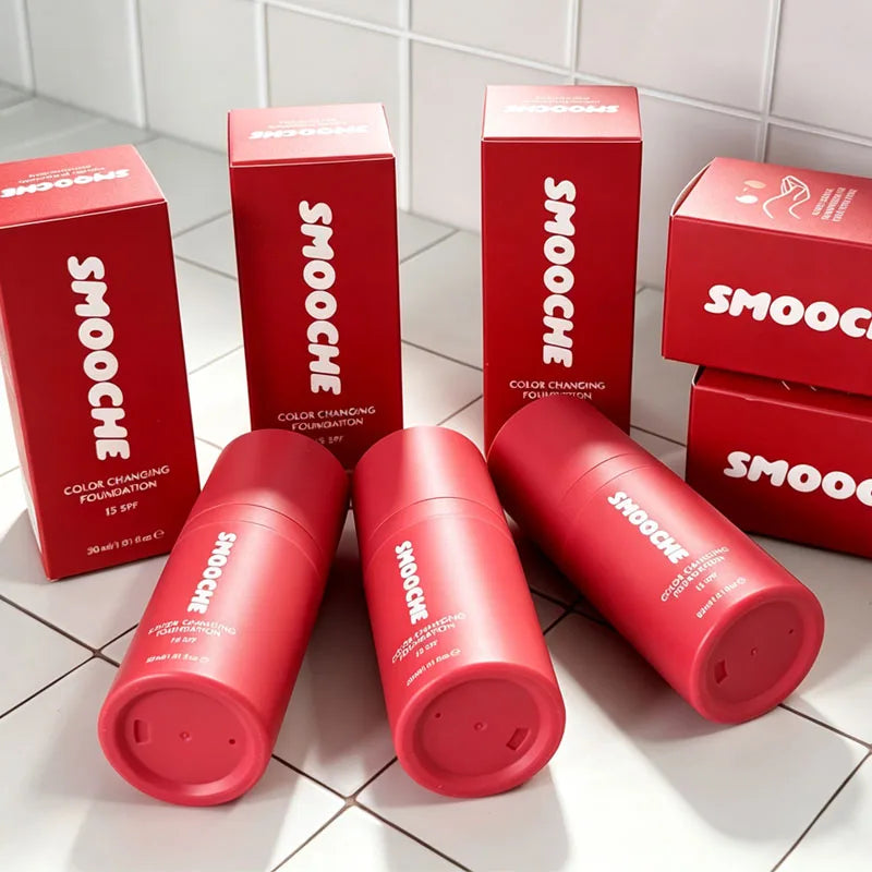 Smooche Color Changing Foundation Containing Skin Loving Ingredients Glycerin VitaminE Natural Herbal Liquid Foundation Makeup