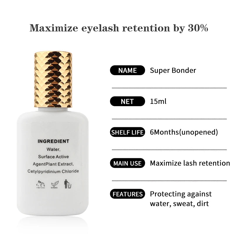 Winky Beauty 15ml Lashes Super Bonder Fixing Agent For Eyelash Extensions Lash Primer For Glue Adhesive Help Quick Desiccant
