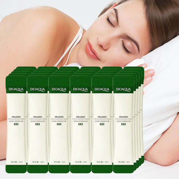 10/20/30pcs BIOAQUA Collagen Sleeping Facial Masks Moisturizing Nourishing Anti-aging Sleeping Face Mask No-wash Masks for Face