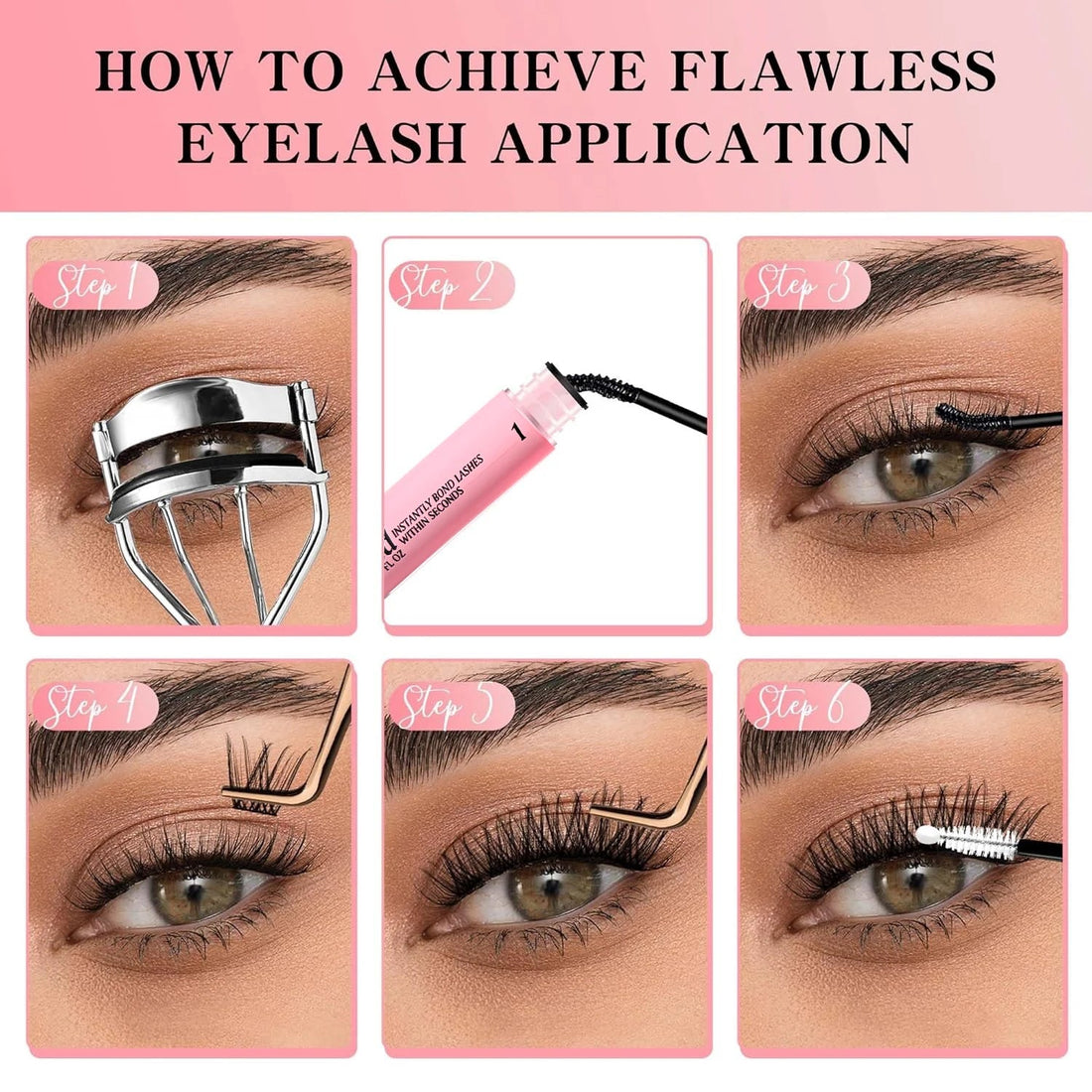 Eyelash Glue Kit 2026 NEW Bond and Seal +Lash Remover + Tweezer Makeup Tool Set Long Lasting Glue for Eyelashes Use at Home Halalzen
