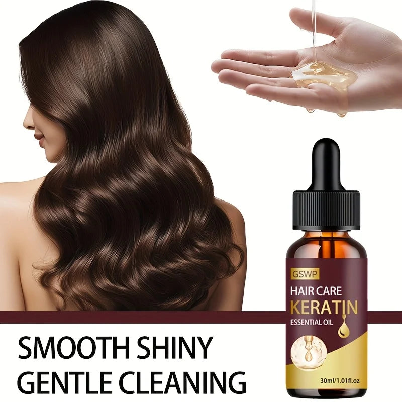GSWP 4-Piece Keratin Care Set: Keratin Shampoo, Conditioner, Hair Mask, and Hair Oil for Deep Moisturizing. Halalzen