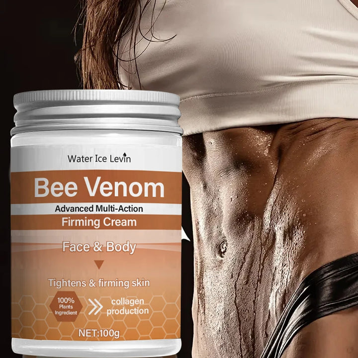 Bee Venom Firming Cream with Collagen & Botulinum Oligopeptide-1, Multi-Action Tightens, Moisturizes Face & Body Skin