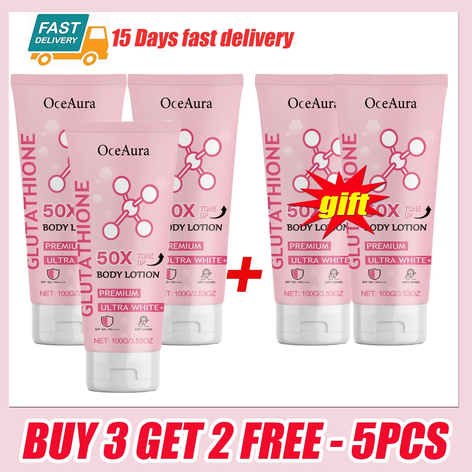 Glutathione Niacinamide Body Lotion Skin Brightening Hydrate Revitalize Even Skin Tone Whitening Face Bleaching Lightening Care