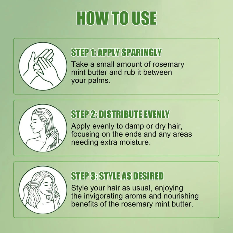 Rosemary Mint Hair & Strong Roots Curly  - Natural Hair Growth & Damage Repair Treatment for Stronger, Healthier Hair，Cleansing