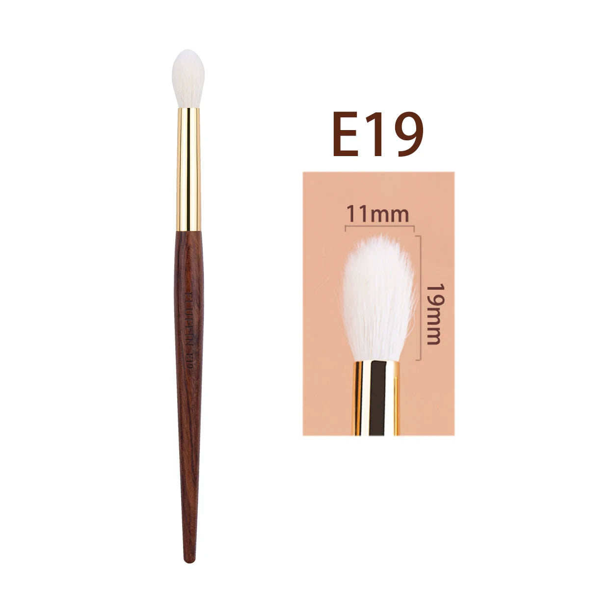 Eyeshadow Crease Brush Goat Hair Flame Nose Shadow Eye Shadow Blending Crease Makeup Brush Copper Rosewood High End Makeup Tool