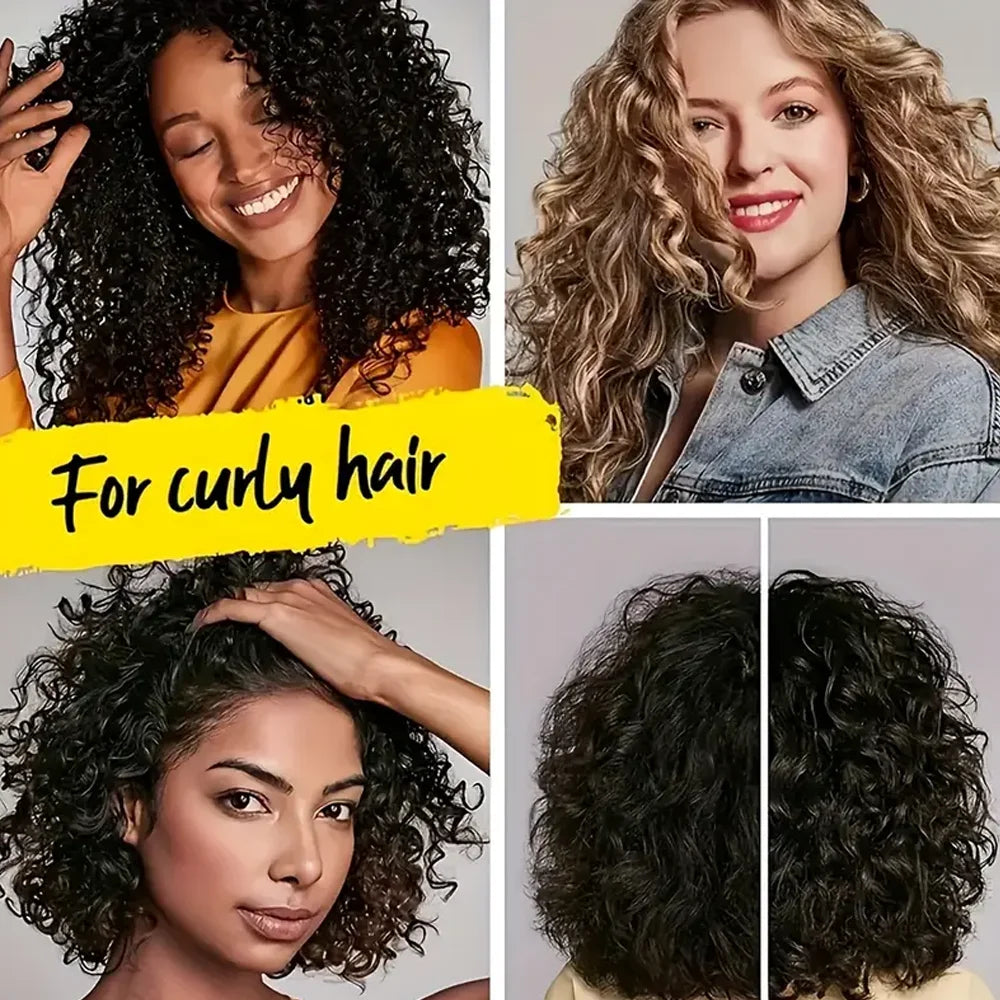 Black Perm, Latin Curls, Braids, Curly Hair Styling Cream, Natural Fluffy and Long-Lasting Style for Hair, Moisturizing and Moisturizing, Suitable for Wavy and Curly Hair, Protecting Hair Halalzen