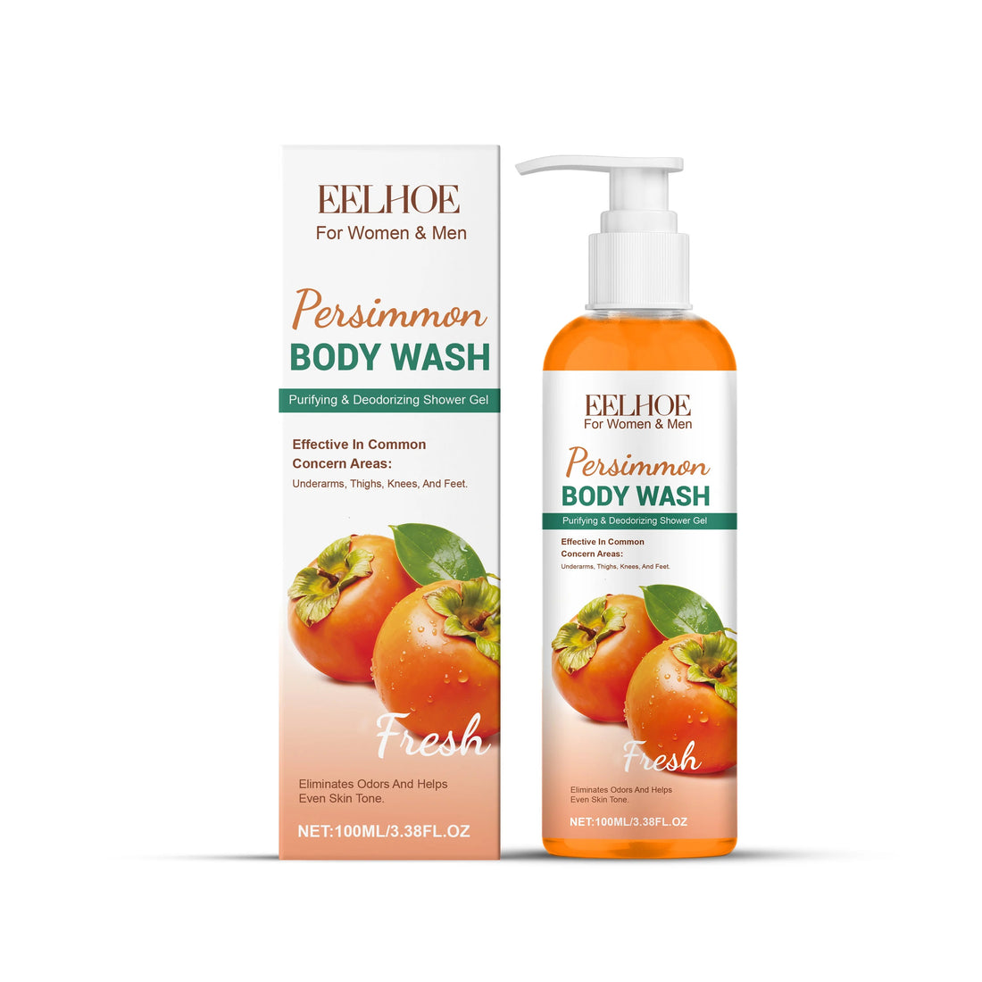 Persimmon Fresh Shower Gel cleanses body dirt and oil, leaving a refreshing feel and smooth texture. Halalzen