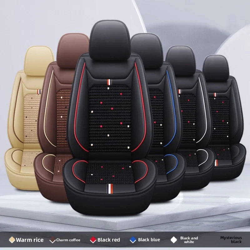 FOR Nissan Frontier car seat cover, fully covered with PU leather ice silk splicing, soft, comfortable and wear-resistant