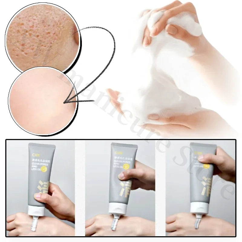 C Coffee Facial Cleanser Double Tube Amino Acid Cleanser Mixed Oil Moisturizing Gentle Cleansing Pores Oil Control Unisex 80g Halalzen