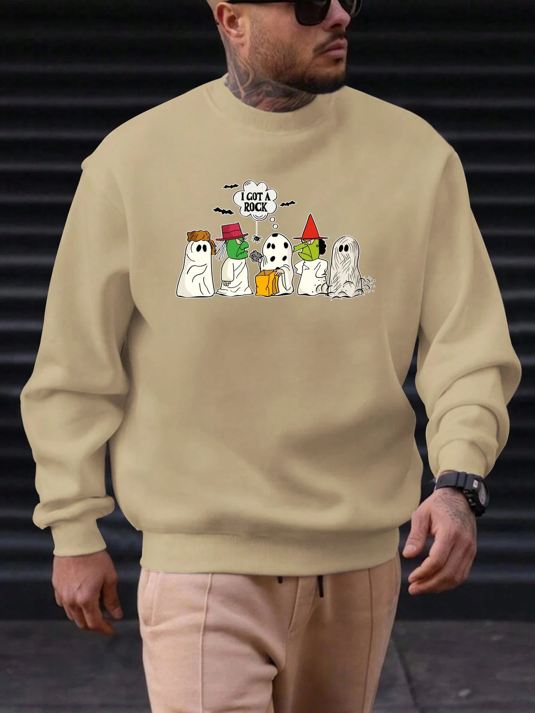 2025 New Men's Cotton Sweatshirt I GOT A ROCK Pattern Printing Round Neck Fashion Casual High Quality Daily Top Clothing