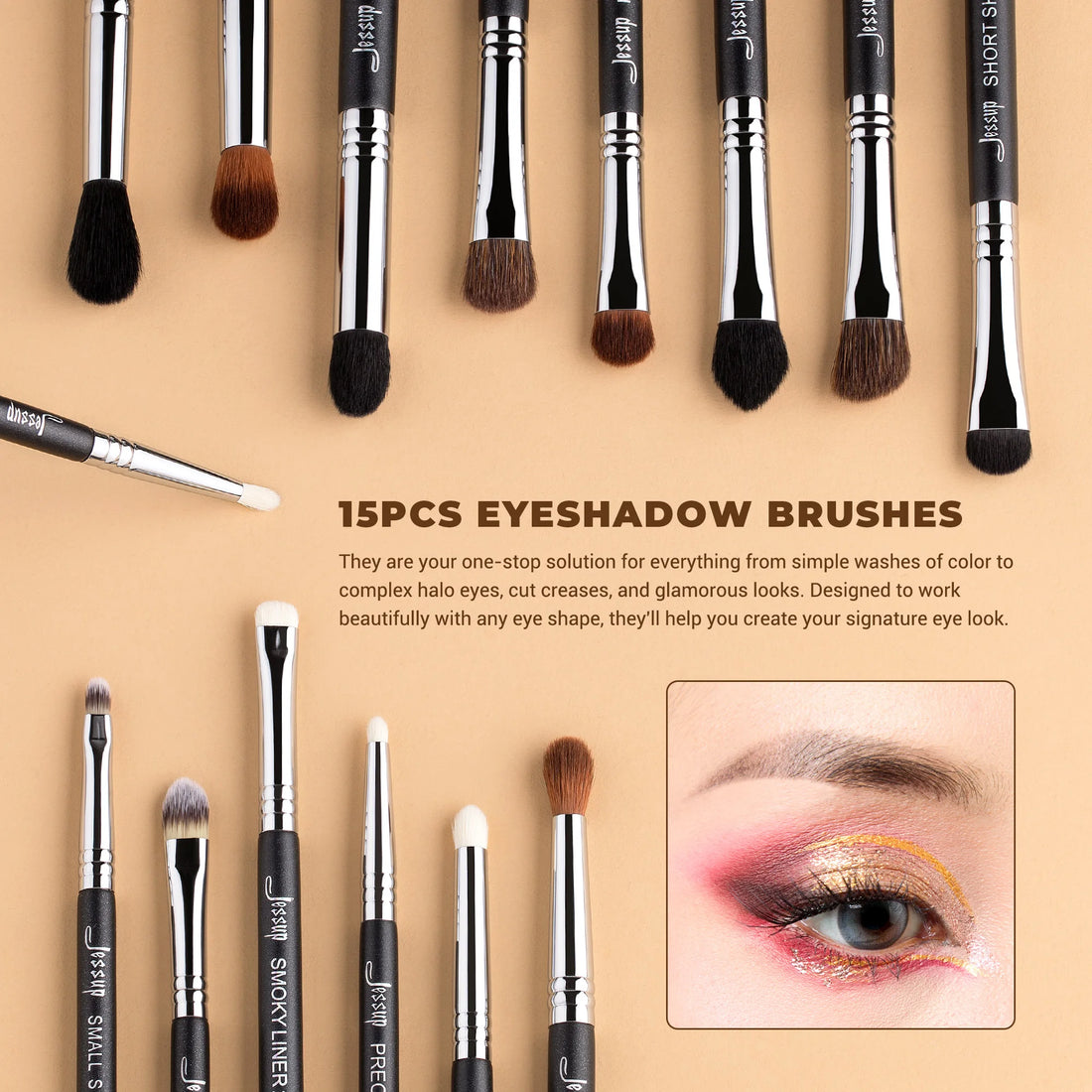 Jessup Makeup Brushes Set Professional 35pcs Premium Synthetic Labeled Make up Brush for Foundation Eyeshadow Concealer Contour