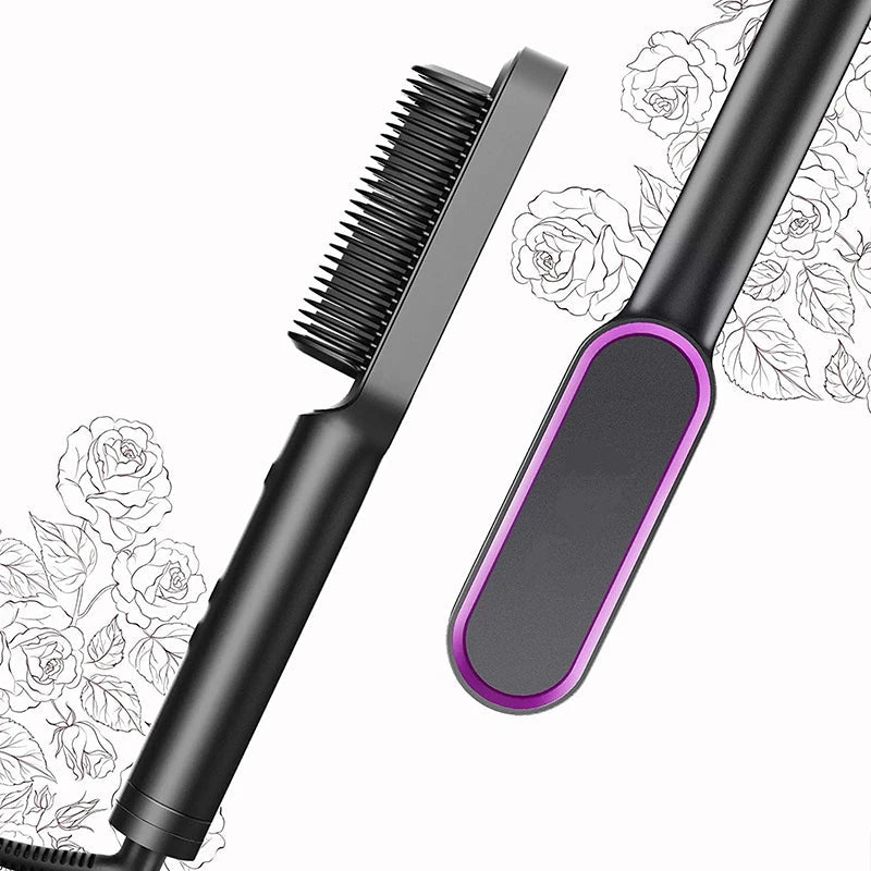 Electric Hair Straightener Brush Professional Fashion Fast Heating Ceramic Hair Straightener Halalzen