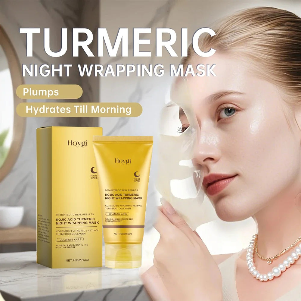 Turmeric Deep Collagen Mask Peel Off Mask Face Anti Wrinkle Lifting Korean Skin Care Masks Skin Firmnes For Nighttime Care Halalzen