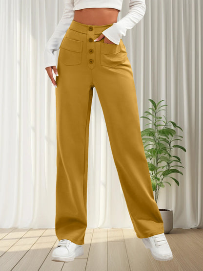 Women Sweatpants 2024 High-Waisted Multi-Pocket Cargo Pants Elegant Full-Length Casual Pants