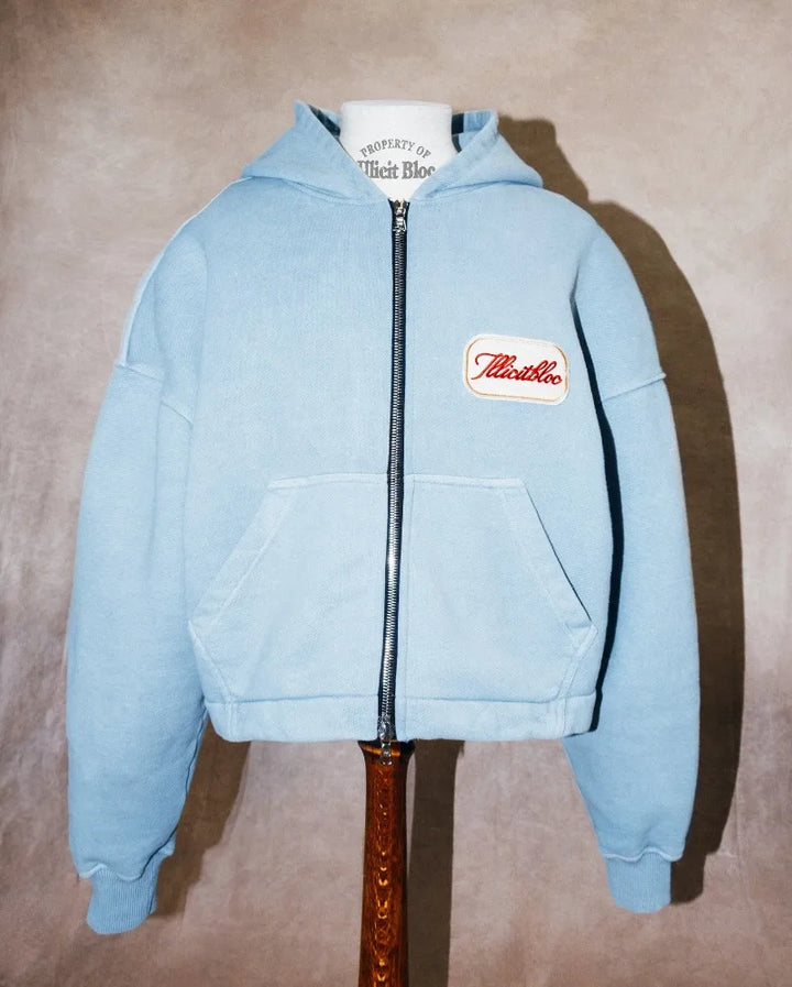 Fashion Trend New Solid Color Letter Patch Hooded Zipper Sweater Men Y2K Hip Hop Vintage Harajuku Joker Couple Sports Hoodie