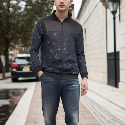 2025 Spring and Autumn New Baseball Collar Short Loose Solid Color Jacket Men's Business Casual Thin Coat Trend