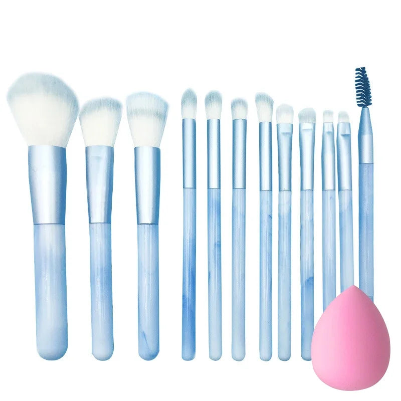 12pcs Professional Makeup Brush Set Premium Synthetic Foundation Concealer Powder Eyeshadow Blush Brushes Hygienic Beauty Tools Halalzen