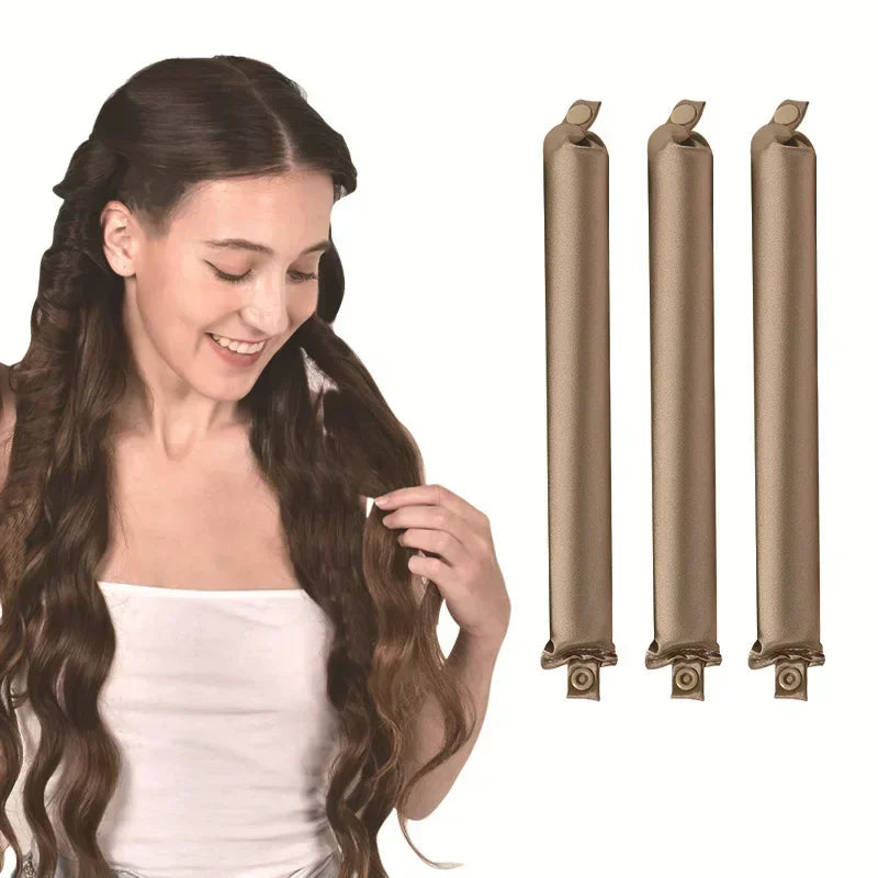 Heatless Hair Curler Curling Rod Headband No Heat Hair Rollers Satin Lazy Curls Soft Curlers Sleeping Flexi Rods Styling Tools Halalzen