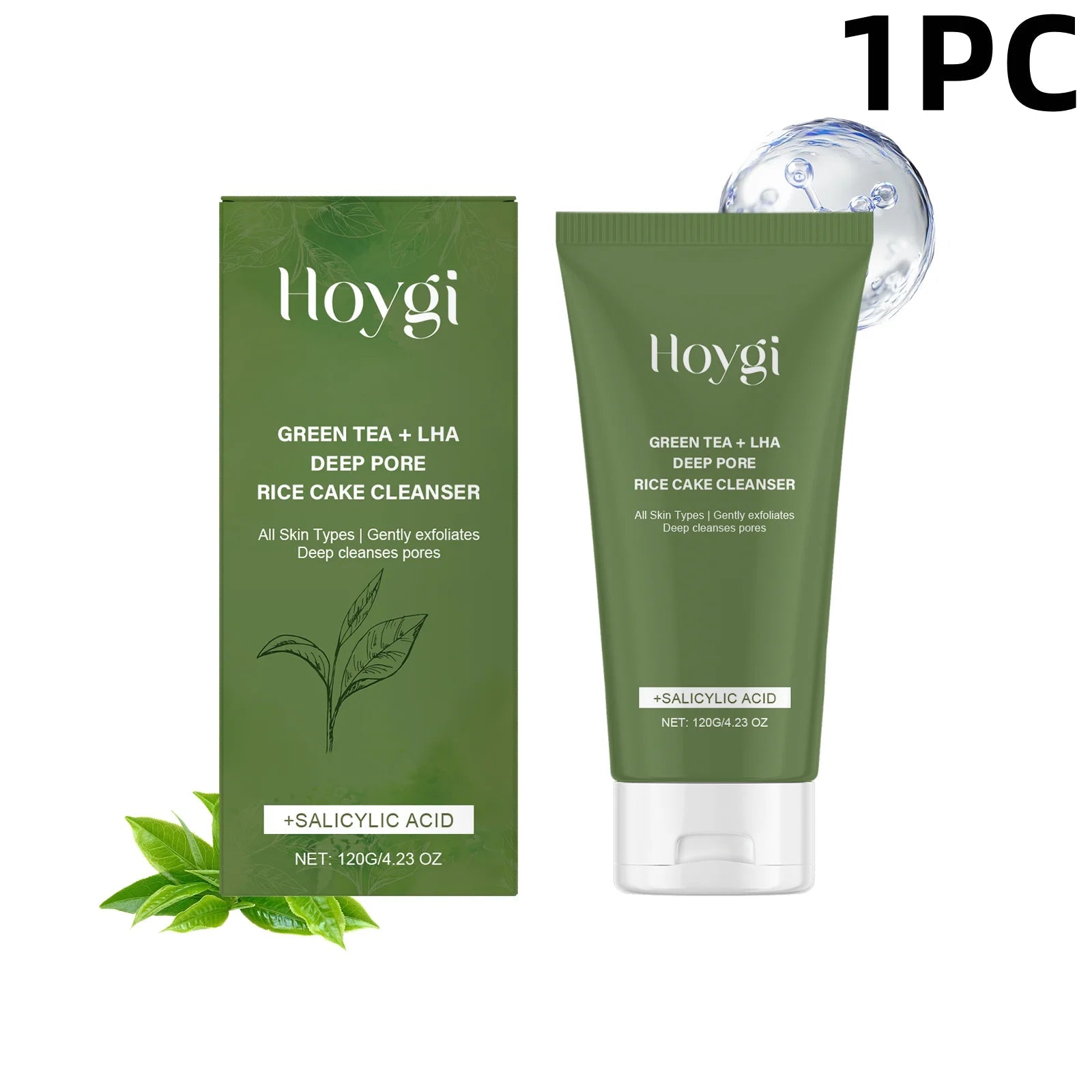 Green Tea Salicylic Acid Facial Cleanser Gently Clean Pores Moisturize Without Tightening Improve Acne Cleanse Refresh Care Halalzen