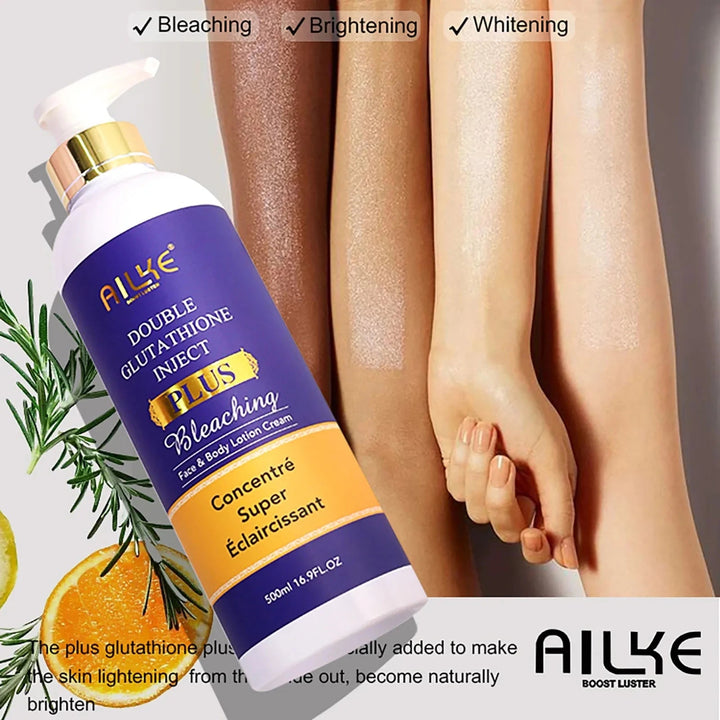 AILKE Glutathione PLUS Whitening Skin Care Set, Moisturizing, Even Skin Tone, Improve Dark, Black Skin, Reduce Spots, Freckle Halalzen