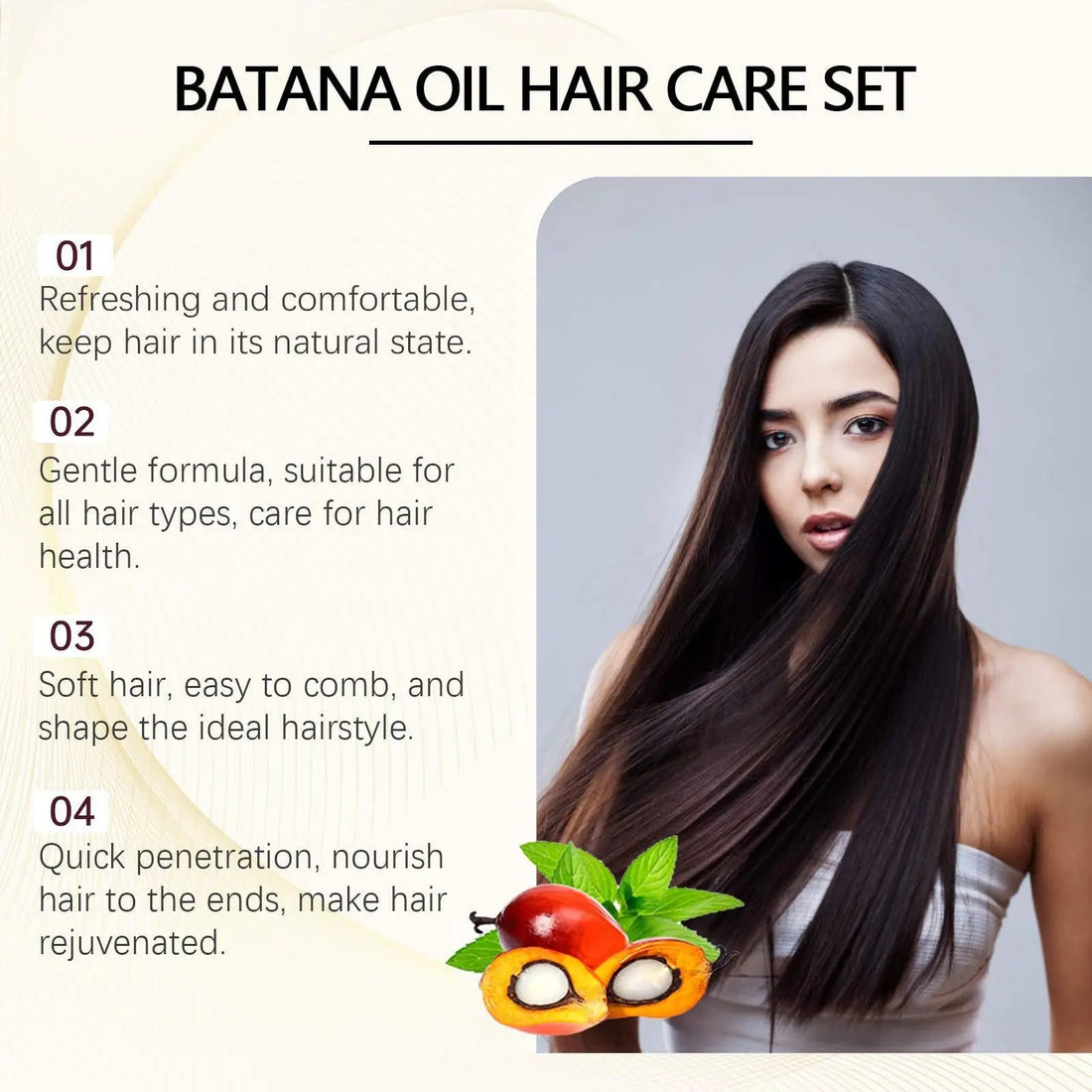 Shampoo And Conditioner Sets Batana Oil For Hair Deep Moisturizing Repair Damaged Hair Treatment Anti Hair Loss Cleansing Care Halalzen