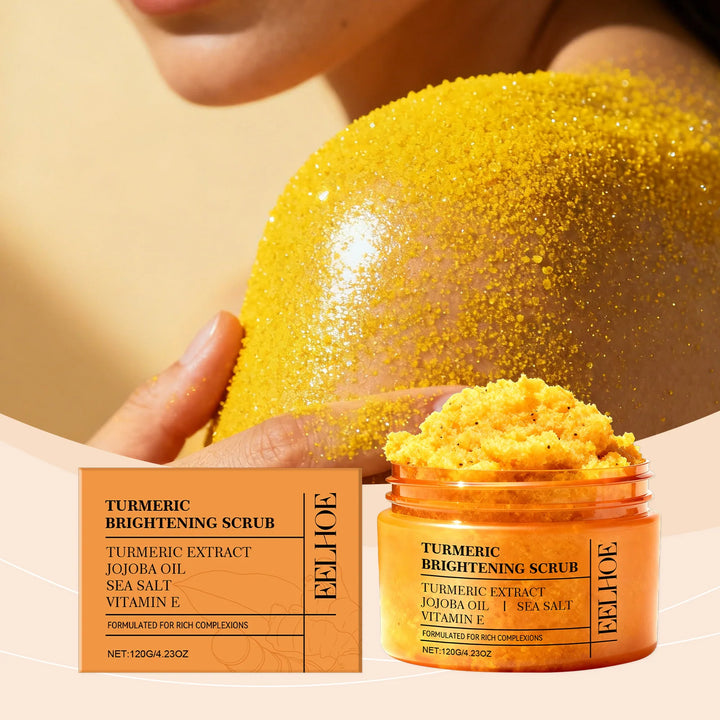 Turmeric Scrub - Gently Cleanses Body Skin, Leaving It Hydrated, Soft, Smooth, and Refreshed. Care Scrub.