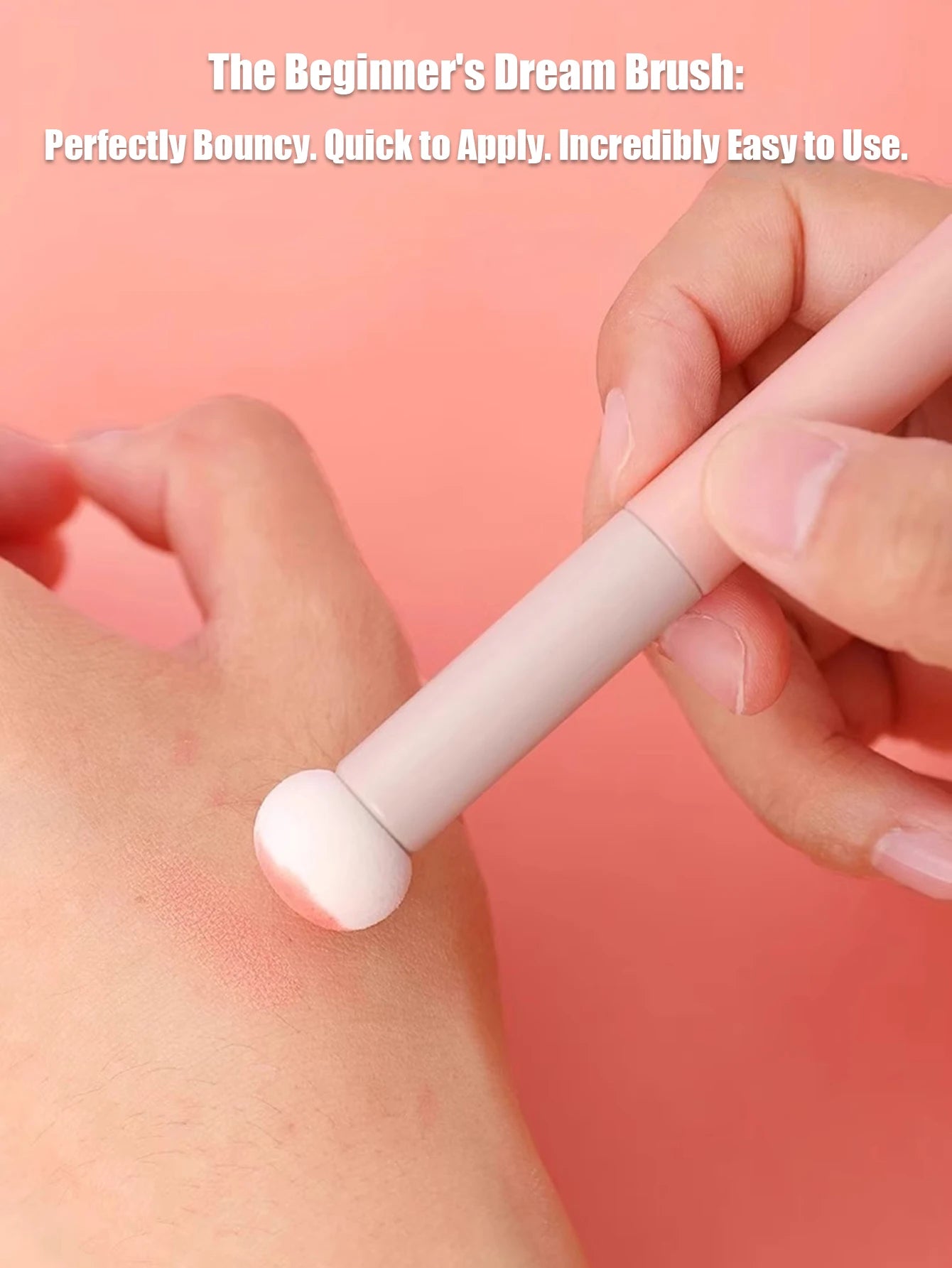 1/2PCS Mushroom Head Sponge Tip Concealer Brush, Soft Small Detail Brush for Under Eye, Tear Trough & Smile Lines Coverage Halalzen