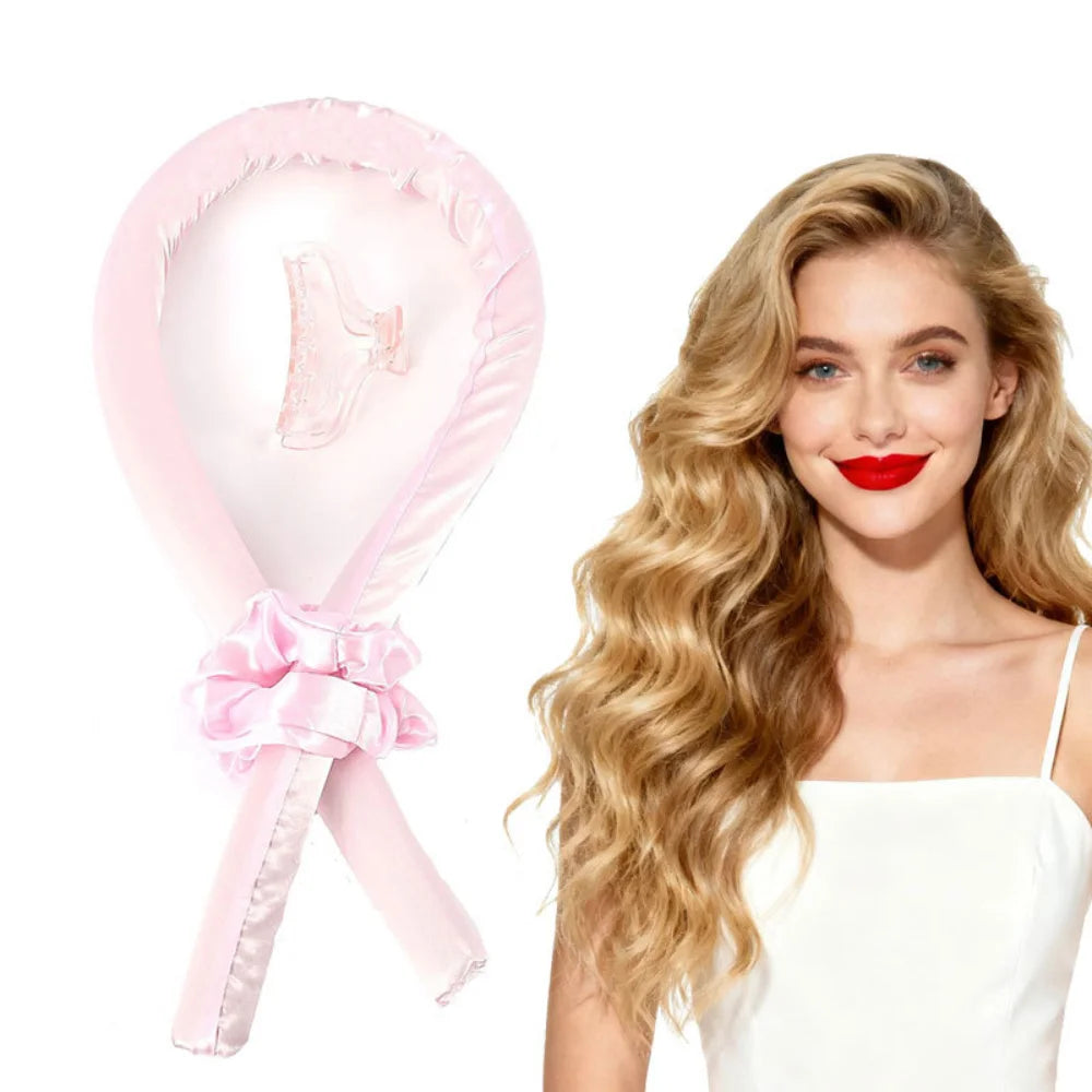 Heatless Curling Rod Night Cap No Heat Ribbon Lazy Hair Curlers Headband Hair Rollers Sleeping Soft Headband Hair Styling Tools Halalzen
