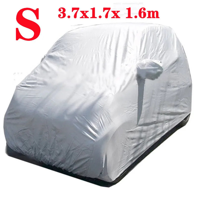 Universal Car Cover Sun UV Protection Car Body Sun Rain Dustproof Waterproof Cover S/M/L/XL/XXL Car Covers Smart Outdoor Full