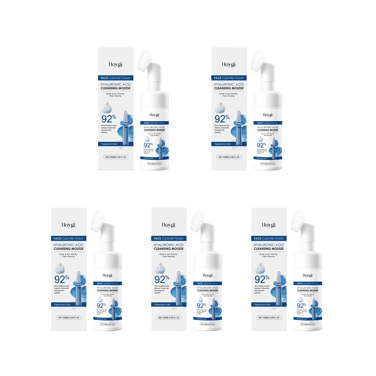 Hyaluronic Acid Cleansing Foam Facial Skin Mildly Cleansing&Attenuating Fine Lines Deep Moisturizing Nourishing Facial Cleanser Halalzen