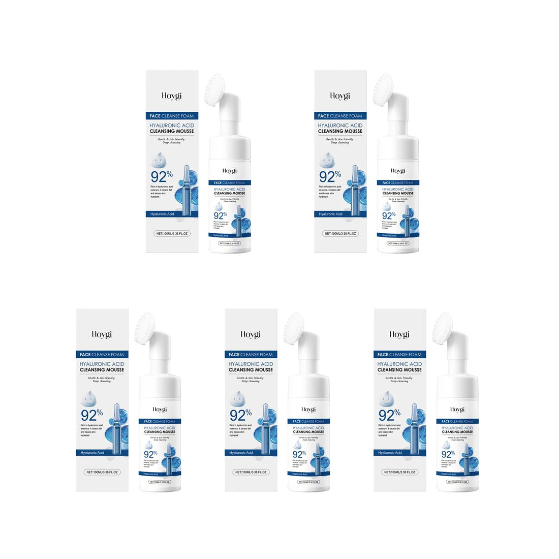 Hyaluronic Acid Cleansing Foam Facial Skin Mildly Cleansing&Attenuating Fine Lines Deep Moisturizing Nourishing Facial Cleanser Halalzen