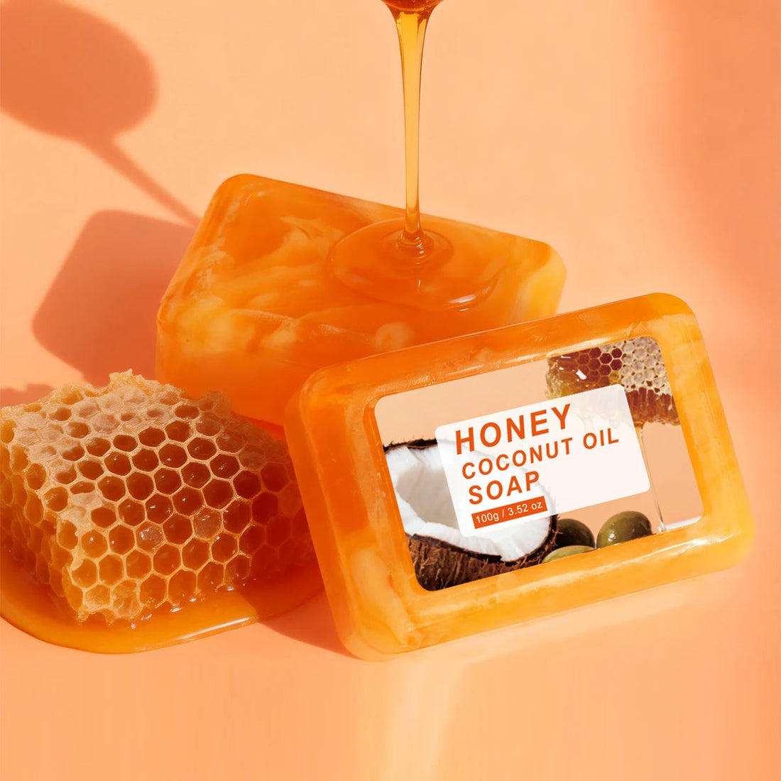 Honey Coconut Oil Soap Deep Cleansing Oil Control Refresh Hydrate For All Skin Types Face Body Care Halalzen