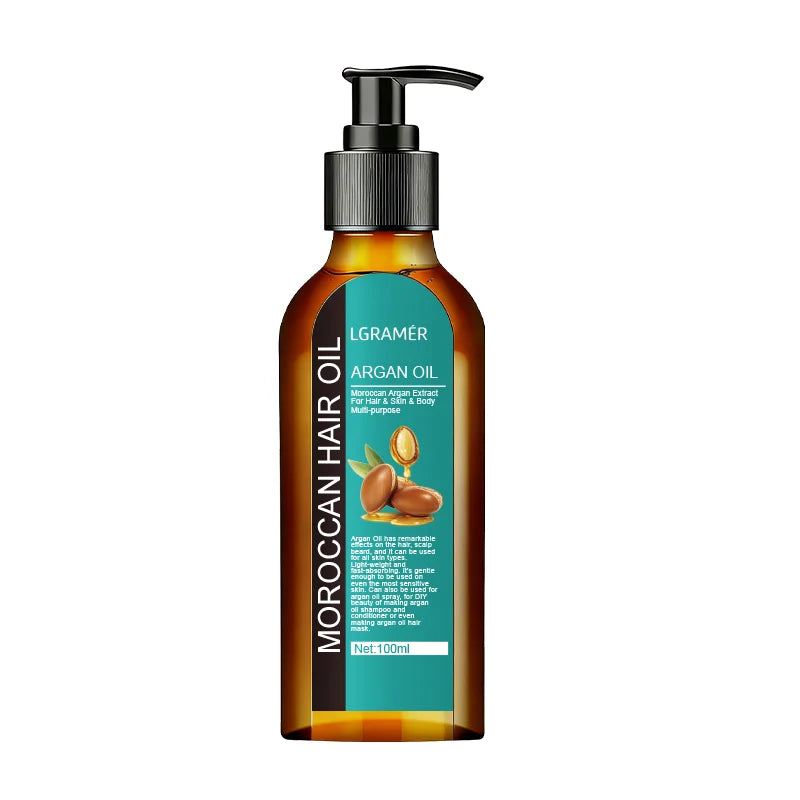 Moroccan Hair Care Oil Healthier Scalp Strengthen Improve Split Smooth Hair Repair Oil for Dry Damaged Hair Men and Women 100ml