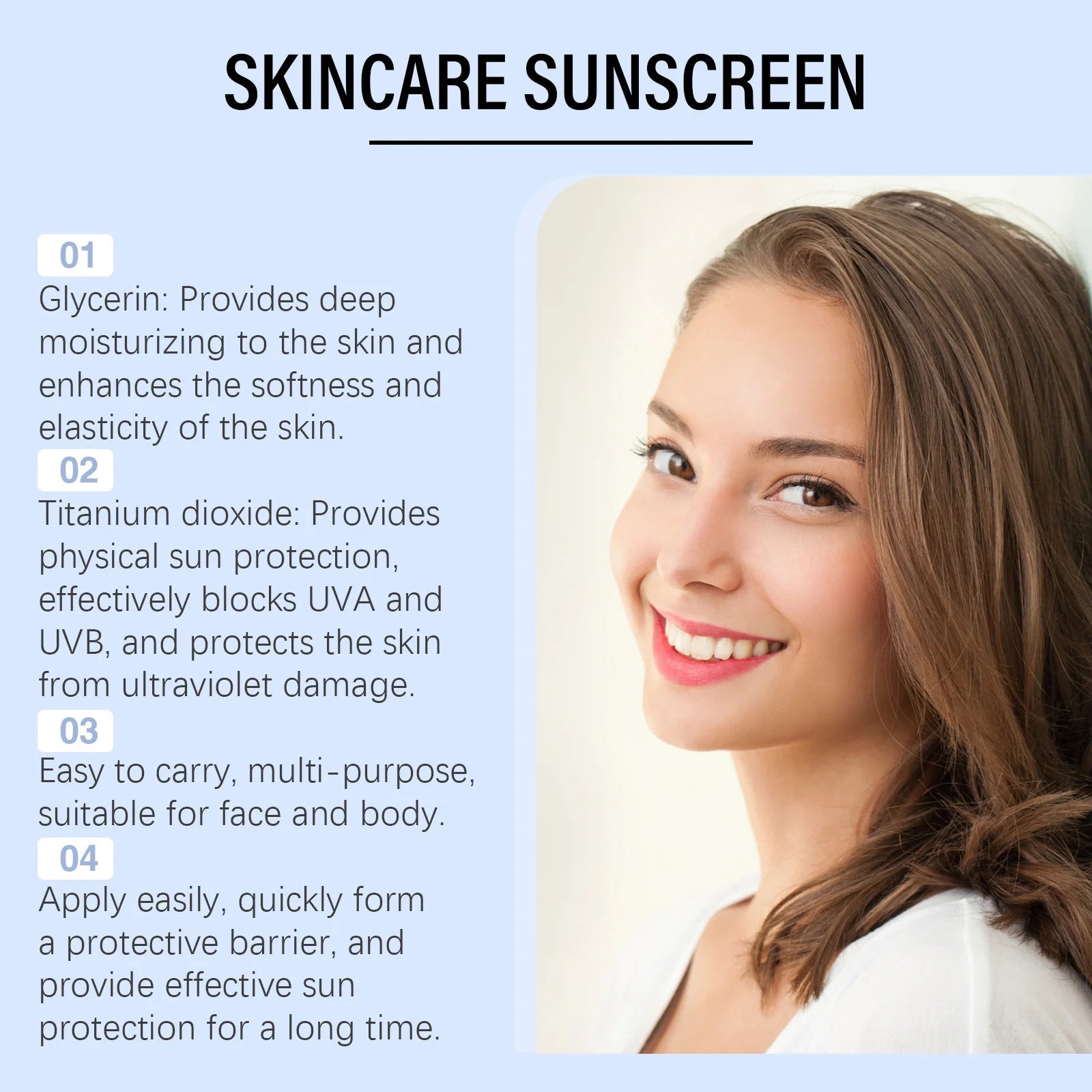 Jaysuing Skincare Sunscreen SPF 50+ Uv Protective Deep Moisturizing Anti Oxidant Non Greasy Waterproof Sunblock Stick Beauty Halalzen