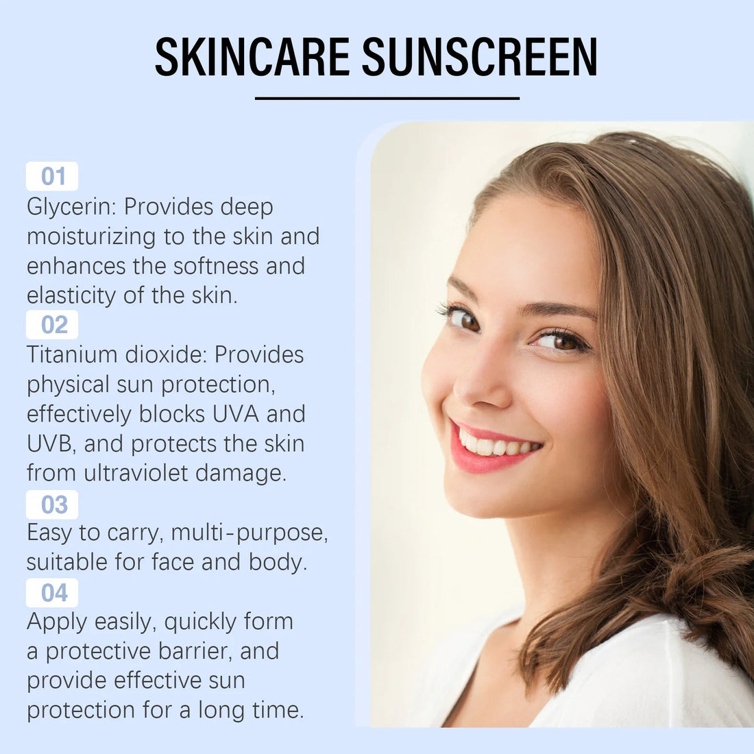 Jaysuing Skincare Sunscreen SPF 50+ Uv Protective Deep Moisturizing Anti Oxidant Non Greasy Waterproof Sunblock Stick Beauty Halalzen