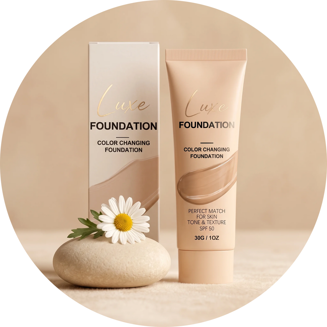 SPF 50 Color Changing Foundation Natural Coverage Self Adjusting Liquid Foundation Conceal Flaws Lightweight Primer Makeup Base