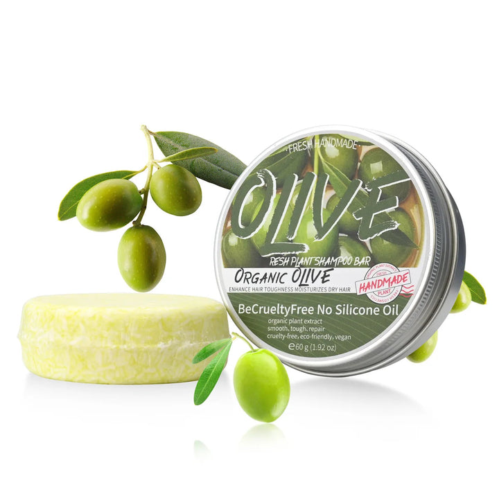60g Olive Essence Oil Hair Care Cleaning Solid Pure Element Shampoo Soap For Men And Women Fluffy Shampoo Soap Halalzen