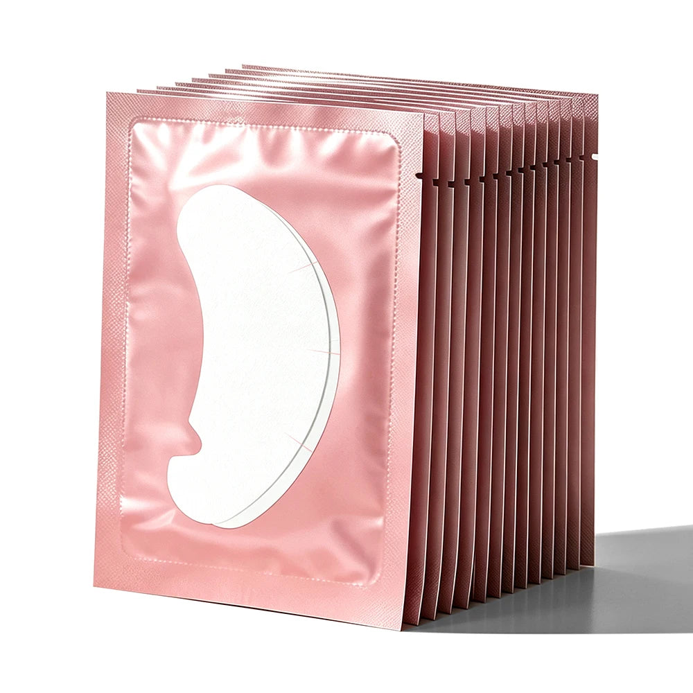 GLAMLASH 50pairs U Shape Eyelash Pads Grafted Lash Hydrogels Tips Sticker Makeup Tools Gel Patches Under Eye Pads