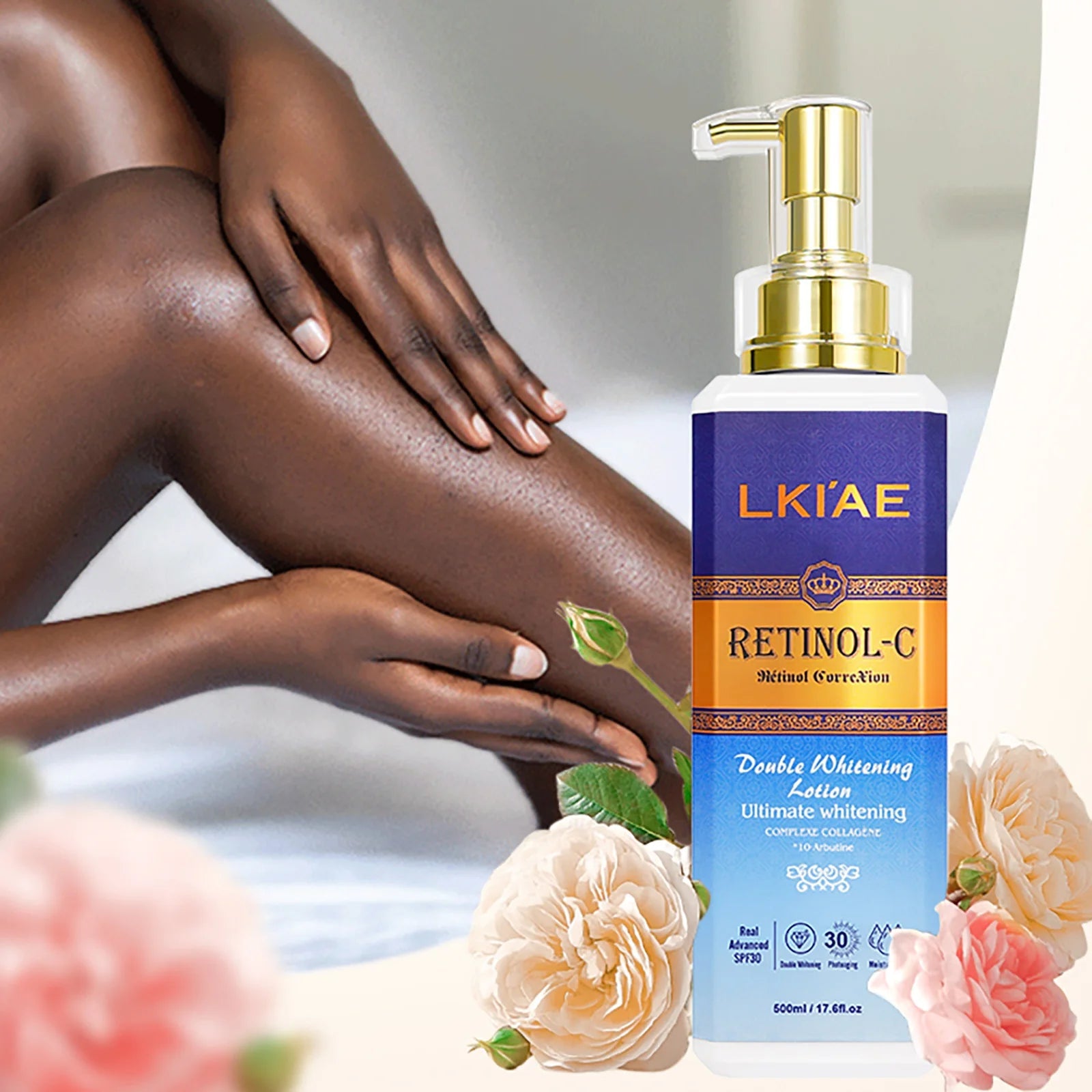 LKIAE Advanced Retinol Double Whitening Skin Care Set, Deeply Moisturizing, Clean Skin, Reduce Wrinkles, Stains, Dark Spots Halalzen