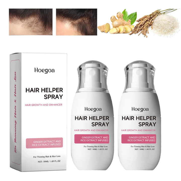 Hair Care Spray Anti Hair Loss Treatment for Thinning Hair Strengthen Hair Follicles Biotin Ginger Rice Water Follicles Spray
