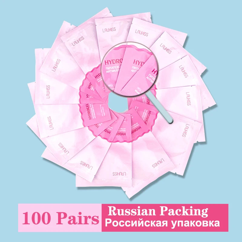 25/50/100Pairs Eye Patches Under Eyelash Pads for Building Paper Patches Lint Free Stickers for False Eyelashes LAUKISS