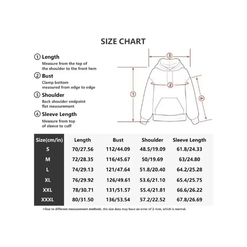 Spring and Fall Gothic Hoodie Long Sleeved Original Sweatshirt for Men and Women Y2k Trend Hip Hop Retro Punk Style Sweatshirt
