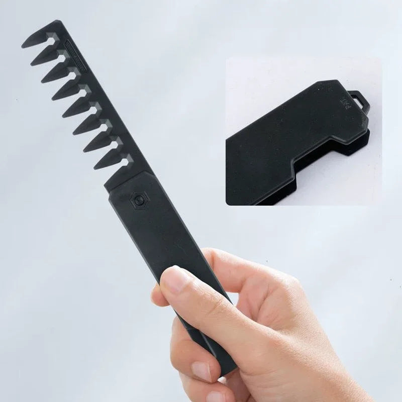 Multifuncional 3-in-1 Plastic Folding Pocket Combs Barber Men Oil Head Beard Combs Portable Wide Tooth Combs Hair Styling Tools Halalzen