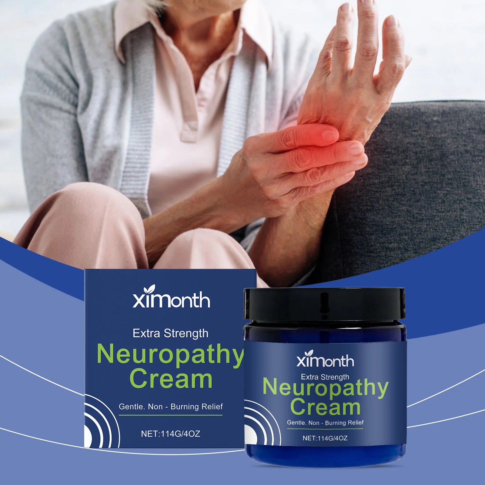 Premium Gentle Body Care Cream, Soothes Skin Discomfort, Deeply Moisturizes Dry Skin, Ideal Daily Application & Gentle Massage