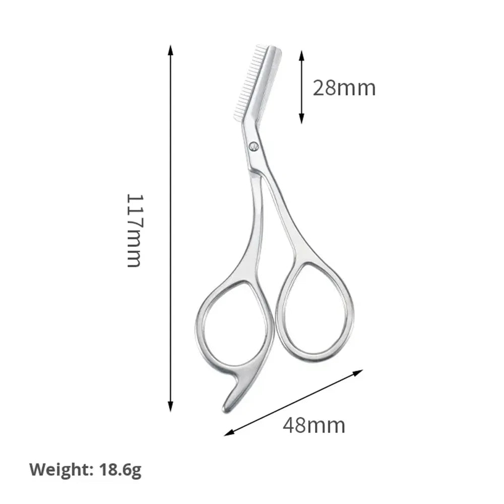 High Quality Eyebrow Trimming Scissors with Combs Professional Stainless Steel Grooming Eyebrow Shaping Scissors Tools