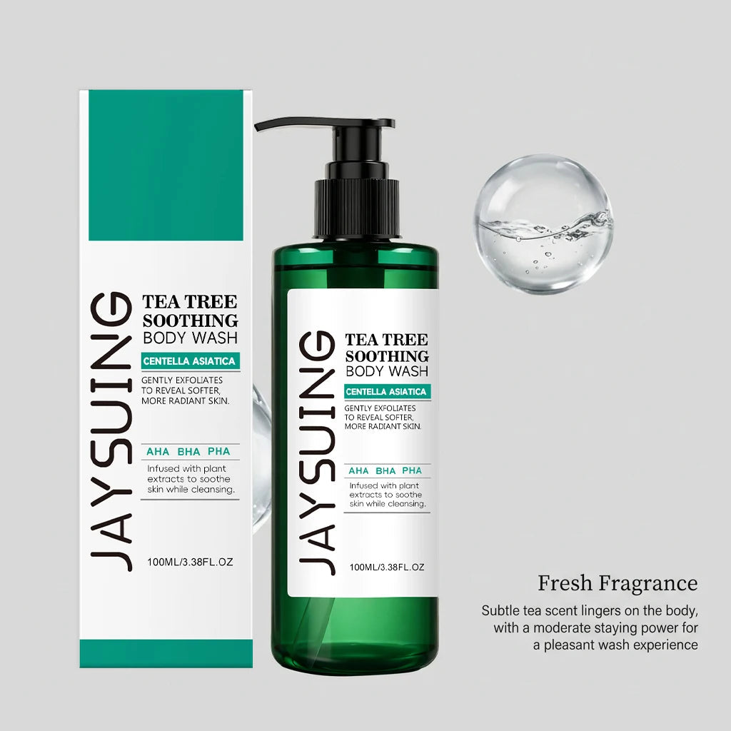 Centella Tea Tree Body Wash Deep Clean Refresh Cool Soothe Sensitive Nourish Calm Skin Discomfort Repair Skin Barrier Shower Gel Halalzen